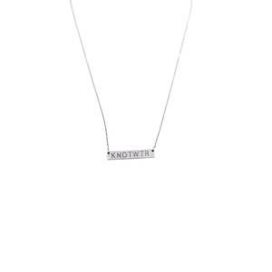 NEW KNOTWTR unisex thin necklace in silver